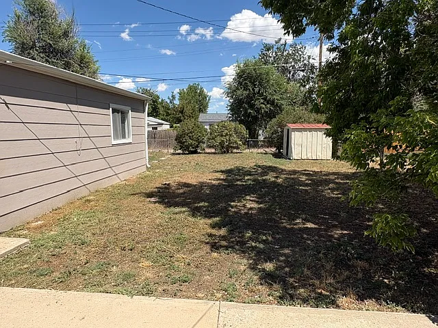 Spacious, fenced-in backyard