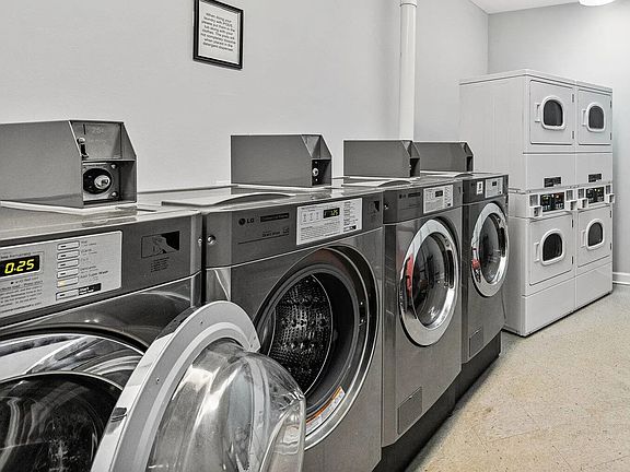 On site, in building, laundry room.