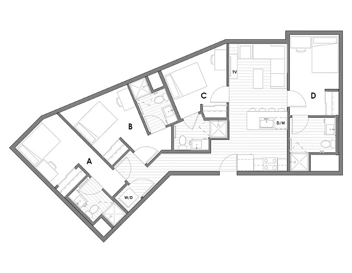 Floor plan 4x4C Terrace