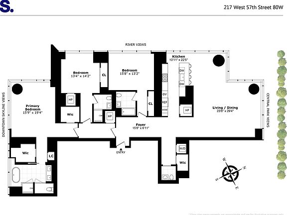2nd image of 217 W 57th St APT 80W