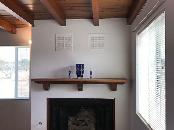 Wood burning fireplace