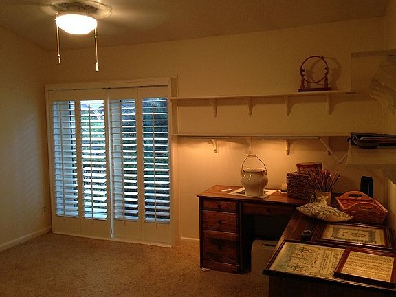 Nice sized guest bedroom with double closets and built in sh