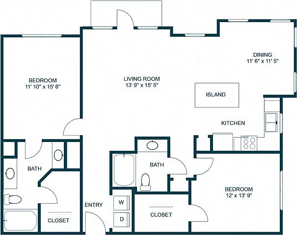 Floor plan B3 Renovated