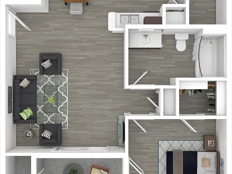 1 Bed Bath 708 Sq. Ft.