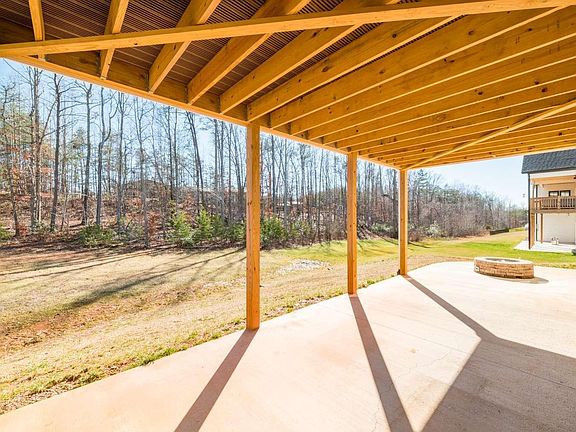 Backyard patio from basement