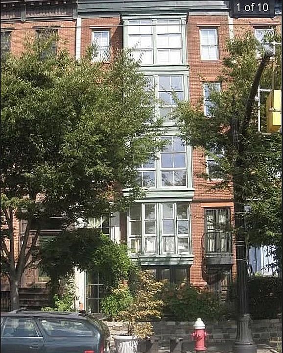 Front of the brownstone. 