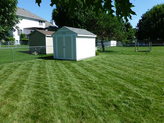 Shed in backyard