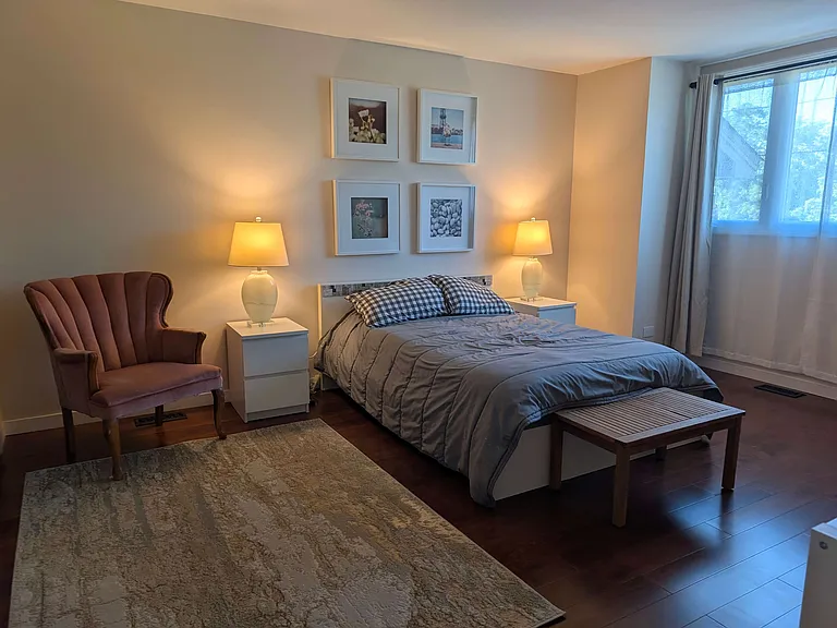 Guest room with a large closet can easily fit a king-size bed