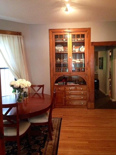 dining room with original built in