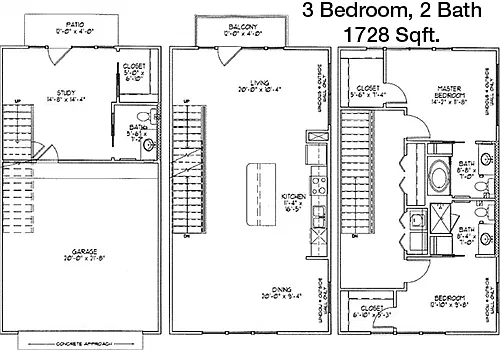 Floor plan 2 bed, 2 bath