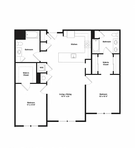Floor plan 2B-HP
