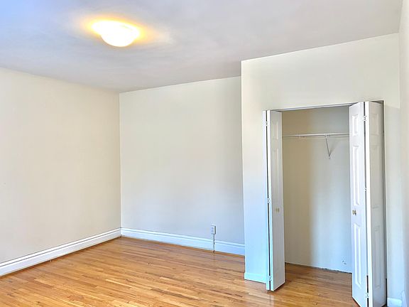 the closet in the first bedroom
