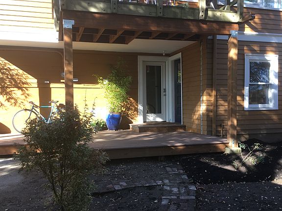 entrance with private patio