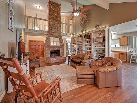 Family room with built-ins and fireplace