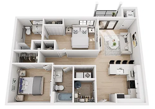 Floor plan 2D ADA Modified - NEW CONSTRUCTION