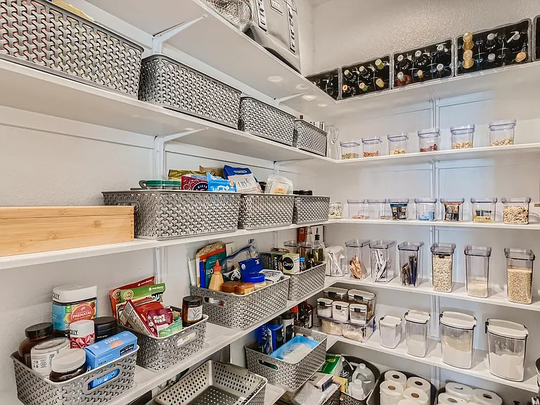 Spacious walk-in pantry
