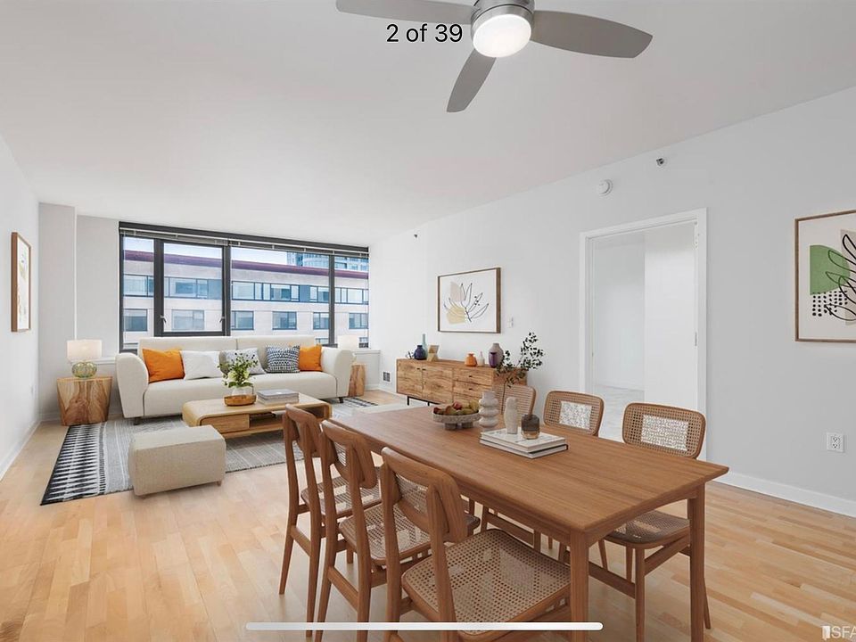 Spacious living & dining room with lots of natural light