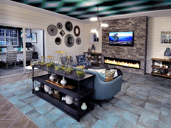 Lounge with Fireplace and TV
