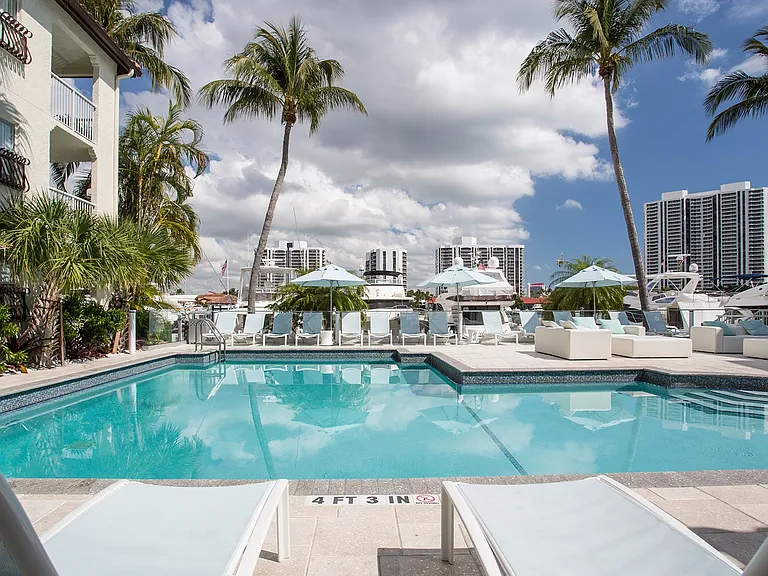 Enjoy spectacular sunsets from the pool deck lounge seating