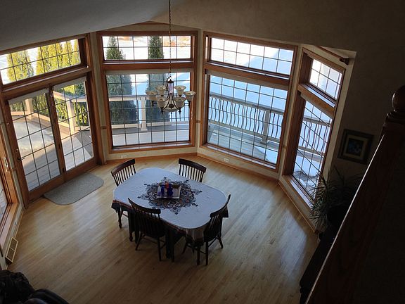 Formal dining room view from loft