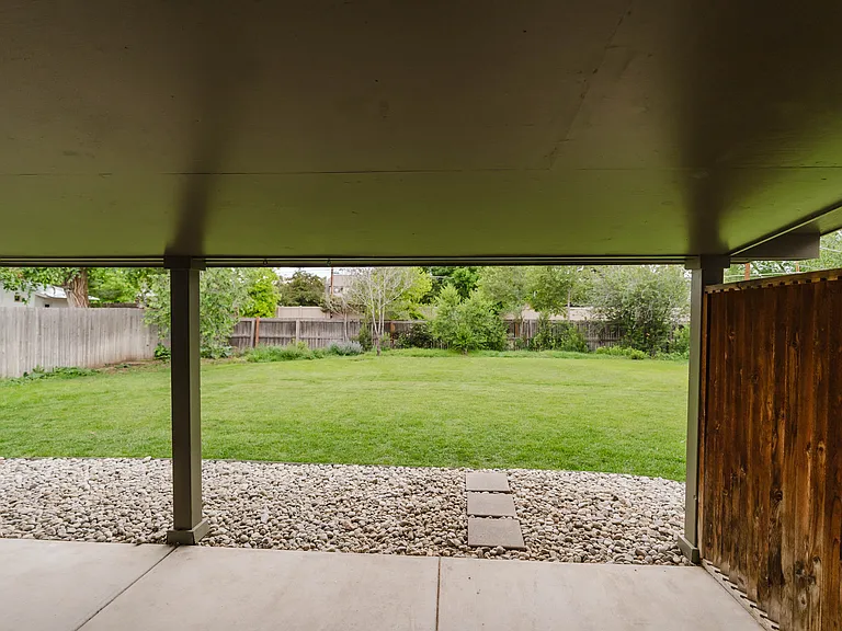 Covered back patio