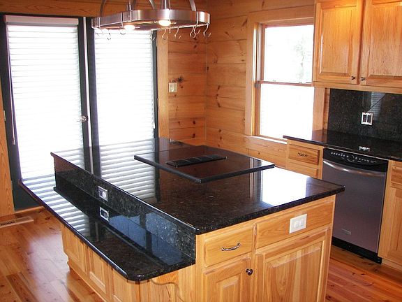 Kitchen  and doors to waterside deck