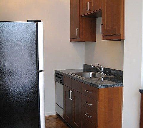 Kitchen with stainless steel appliances