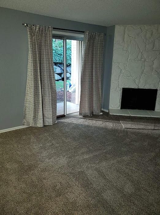 Large living room with cozy fireplace