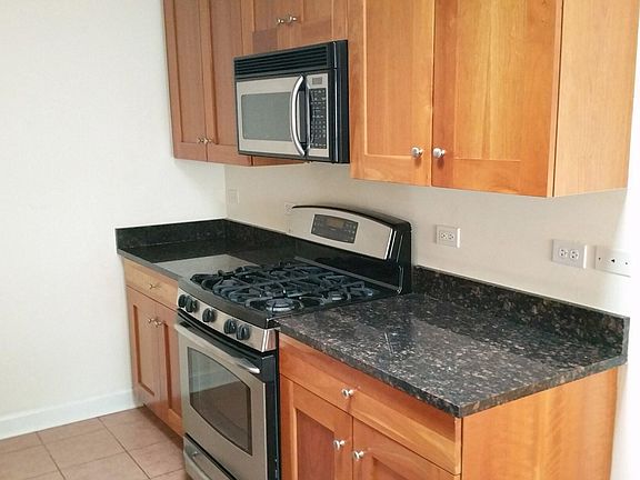 Stainless steel appliances and granite countertops