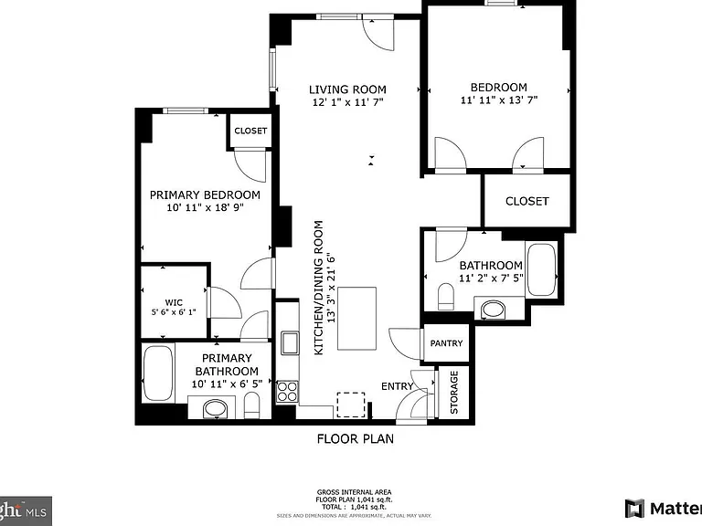 Floor plan - room for rent is bedroom 2, on the right.
