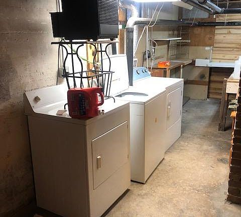 Washer and Dryer in the basement.