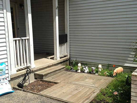 front porch and small garden