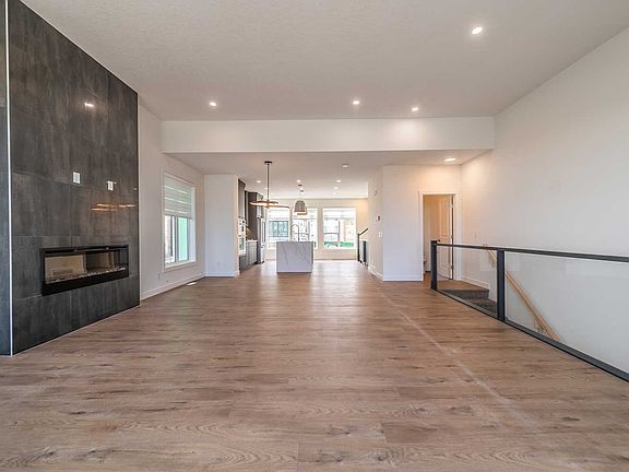 A photo of the great room of the Stanley model townhome in Calgary by Brookfield Residential