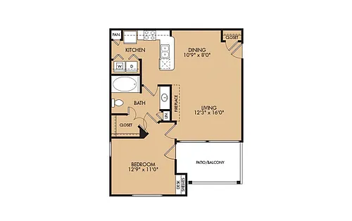 Floor plan A2 -1X1