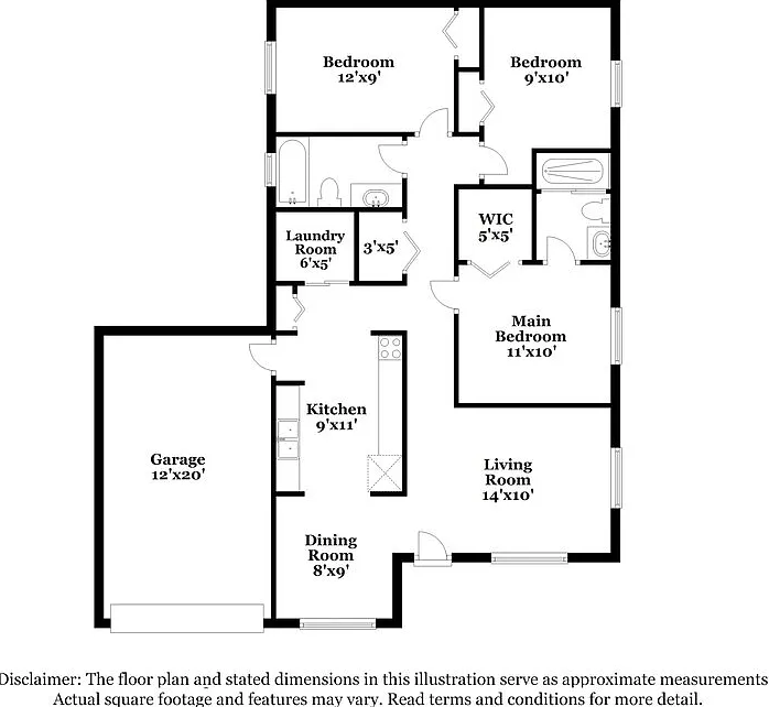 3 bed, 2.0 bath, 1048 sqft, $1,705 — Photo 2