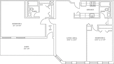 Floor plan The Prospect with Patio