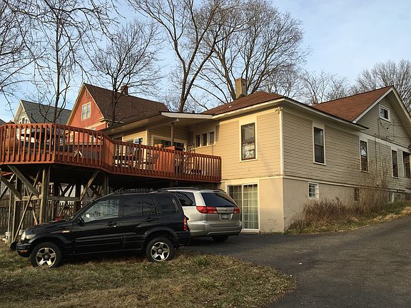 Parking lot, rear of house
