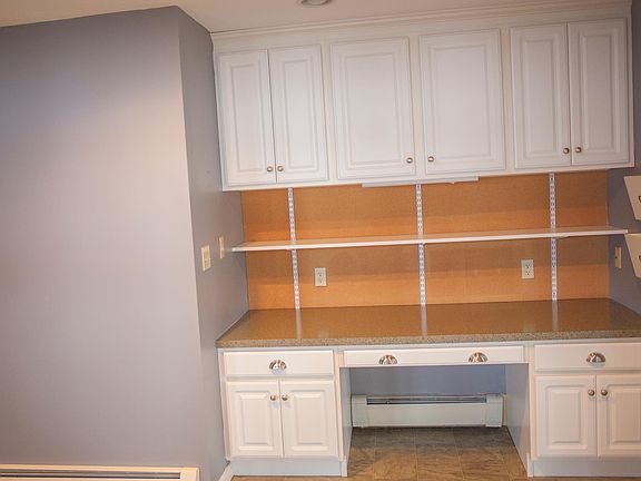 the office space in the kitchen