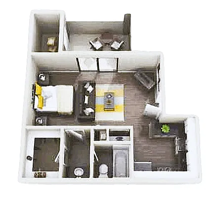 Floor plan Studio Apartment Near ASU Tempe