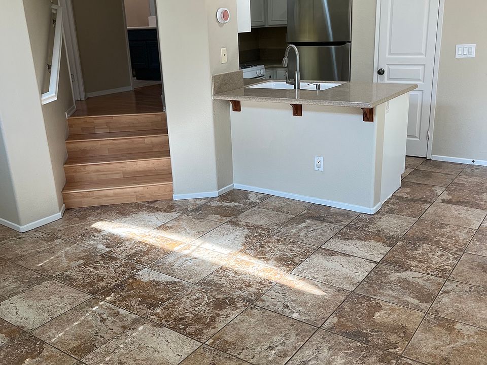 Living area and kitchen