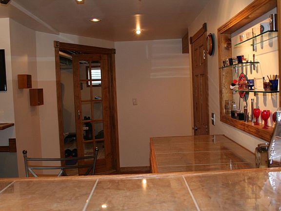 French doors into workout room