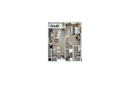 Floor plan 1 Bed / 1 Bath
