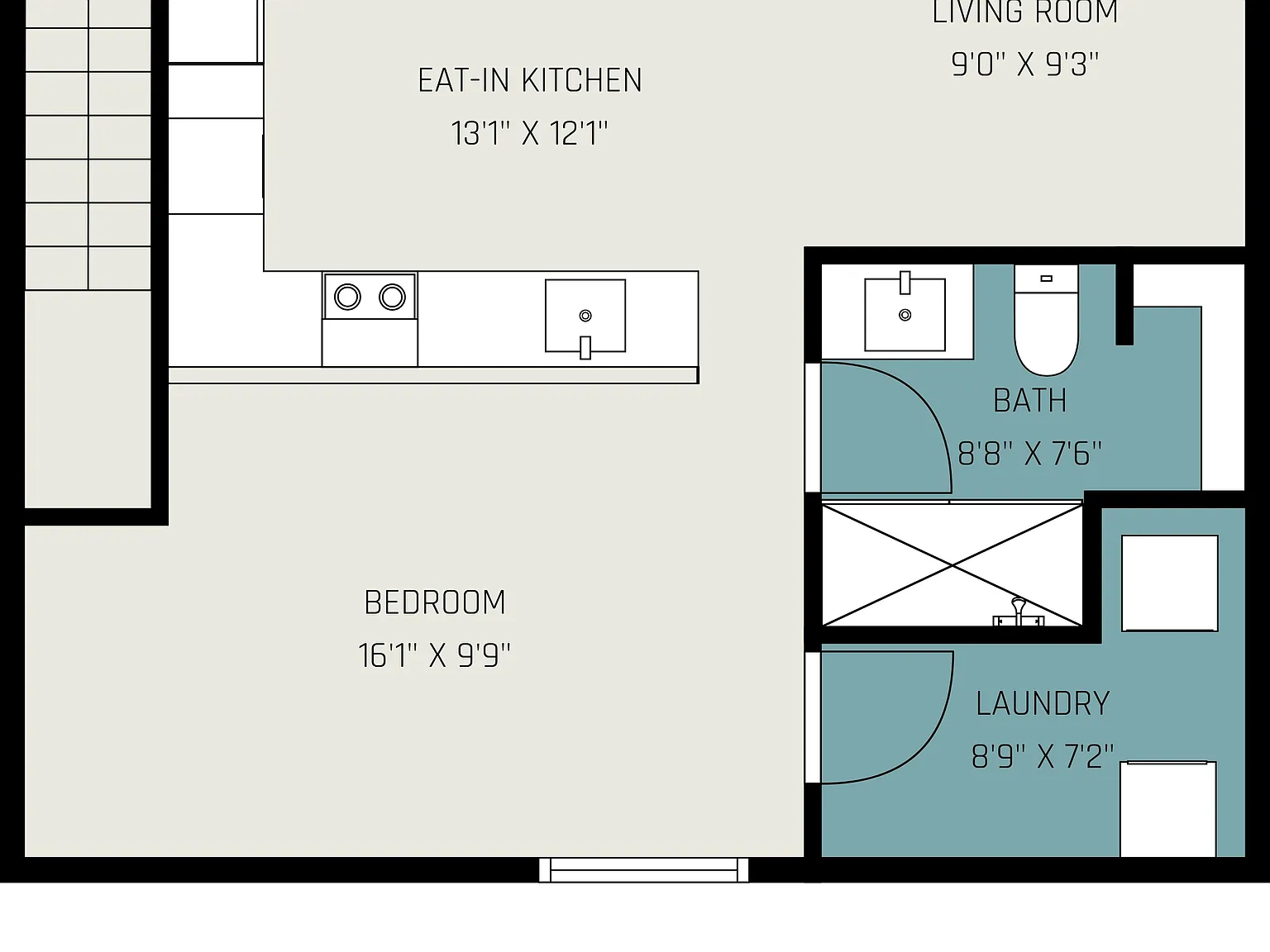 Studio, 600 sqft, $1,950 — Photo 4