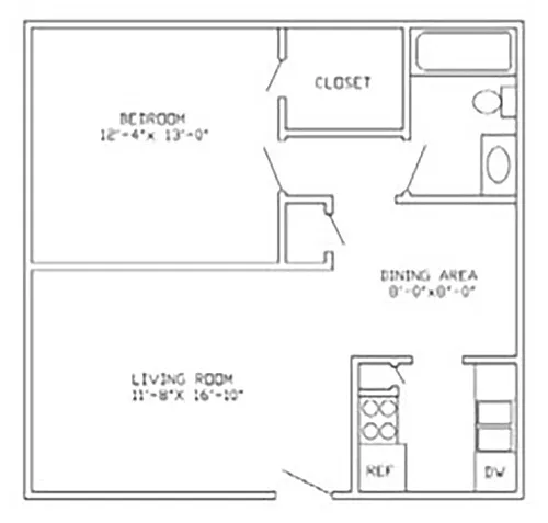 Floor plan 1 Bedroom