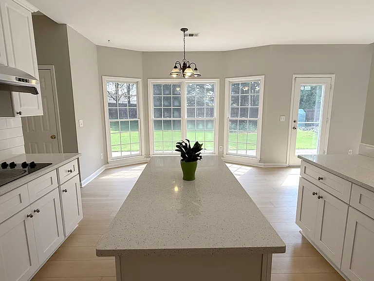 kitchen and breakfast area
