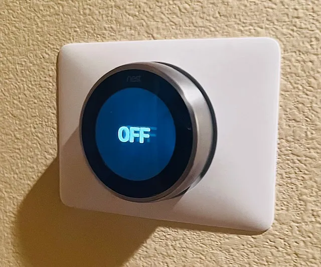 Nest system that you can link up to your phone to control AC or heatting.