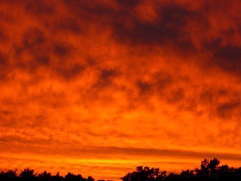 Fall Sunset View, from rear of home