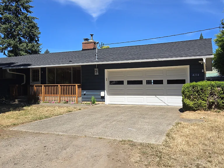 Two car garage with front porch