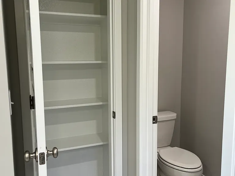 Closet and toilet in the master bedroom