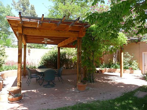 patio in backyard